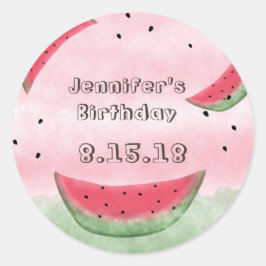 Vattenmelonklistermärken Runt Klistermärke