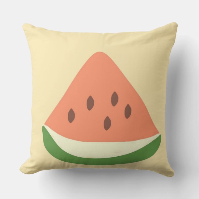 Vattenmelonkonst abstrakt kudde (Framsida)