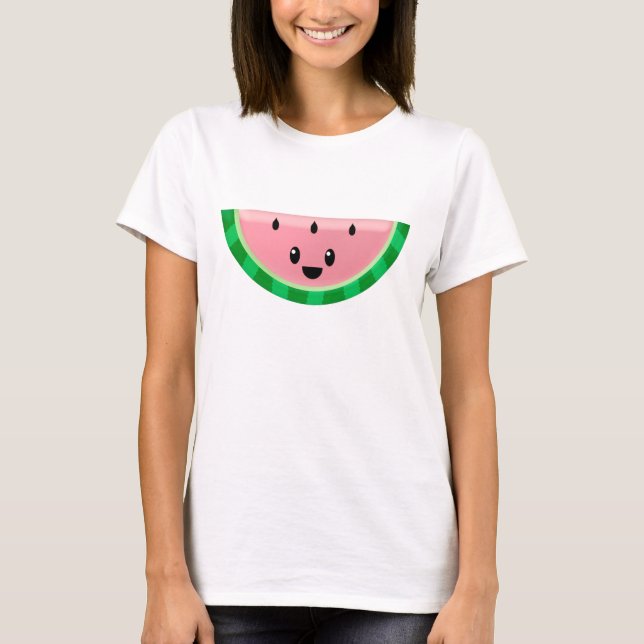 Vattenmelonkvinna T-tröja Tee Shirt (Framsida)