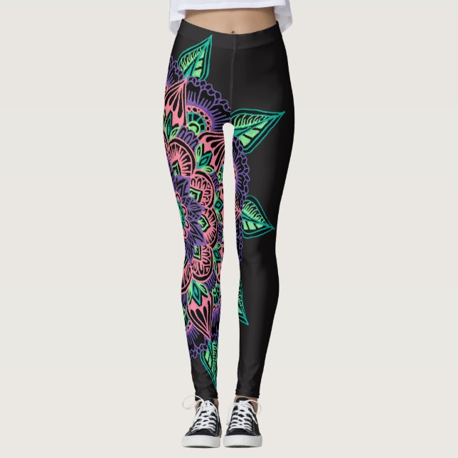 VattenmelonMandala Leggings (Framsida)