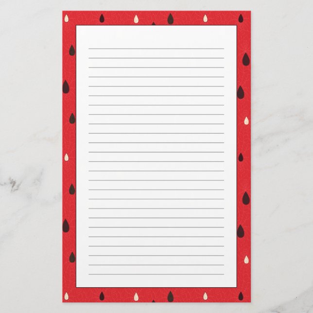 Vattenmelonmönster Brevpapper (Framsida)