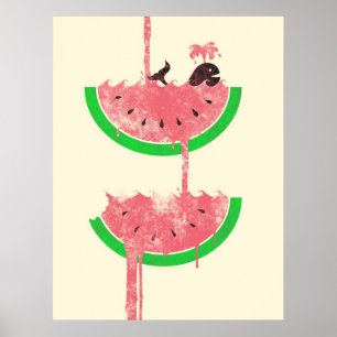 Vattenmelonnedgångar Poster
