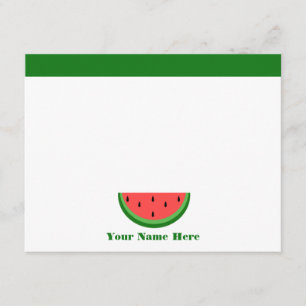 Vattenmelonpersonliglägenhet Notecards Inbjudningar