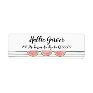 Vattenmelonreturetiketter Returadress Etikett