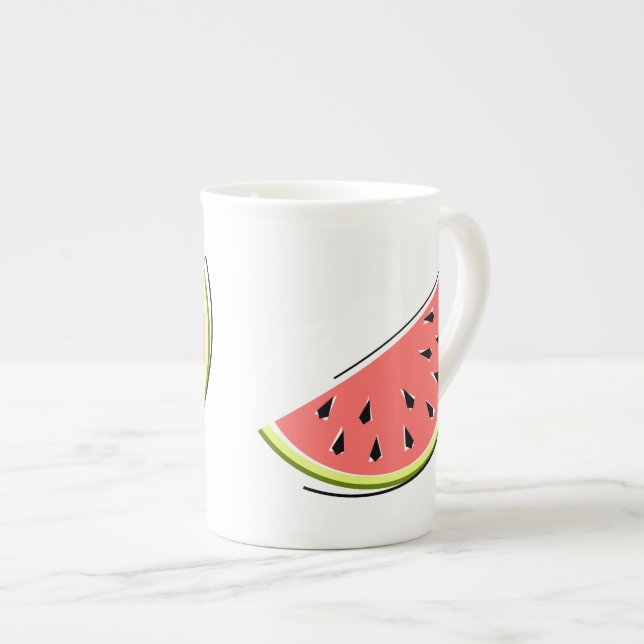 Vattenmelonsegment 2 benporslin mugg (Framsida höger)