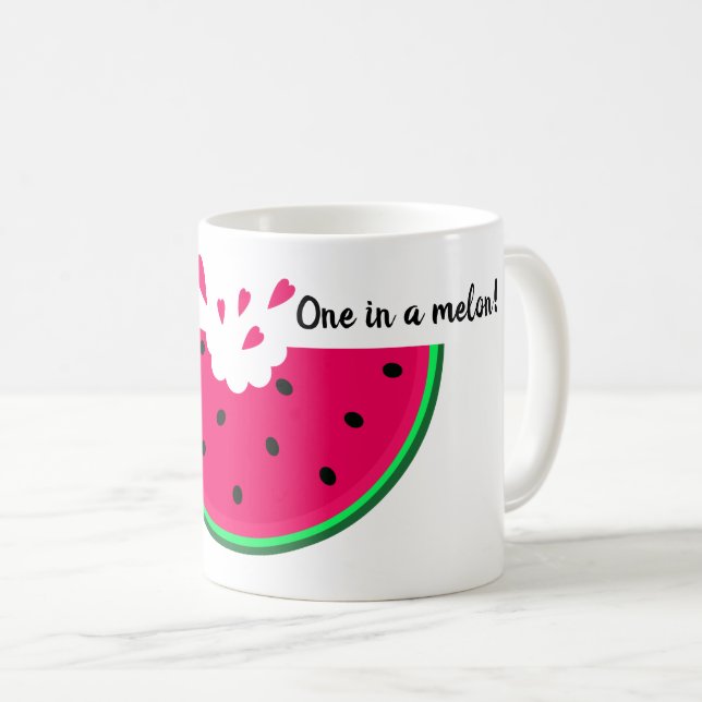 Vattenmelonsegment. En i en melon! Ditt namn Kaffemugg (Framsida höger)