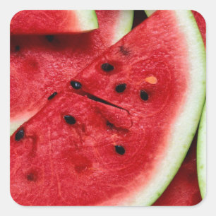 Vattenmelonsegment Fyrkantigt Klistermärke