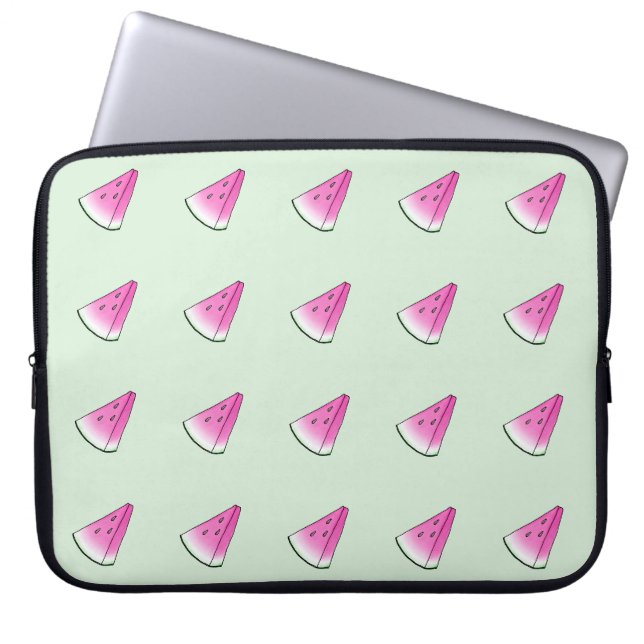 Vattenmelonsegment Laptop Sleeve (Framsidan)