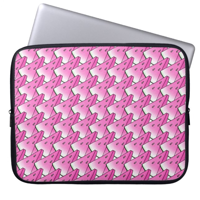 Vattenmelonsegment Laptop Sleeve (Framsidan)