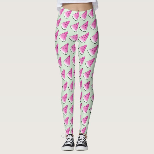 Vattenmelonsegment Leggings (Framsida)