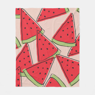 vattenmelonsegment med rosa bakgrund sömlös pa fleecefilt