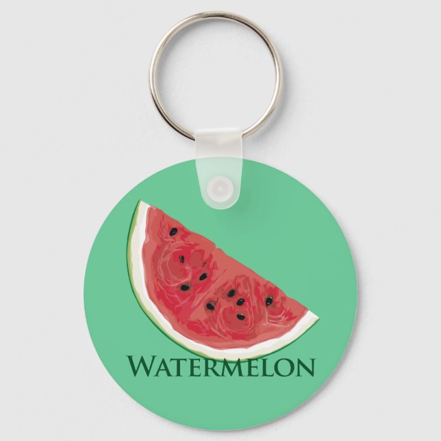Vattenmelonsegment Nyckelring (Framsida)