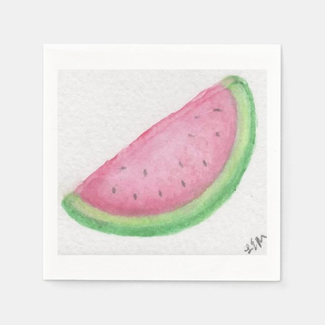 Vattenmelonsegment Pappersservett (Framsidan)