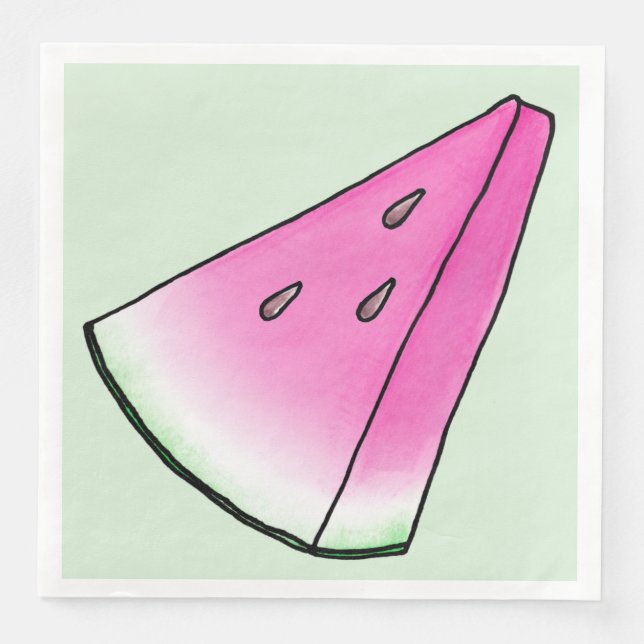 Vattenmelonsegment Pappersservett (Framsida)
