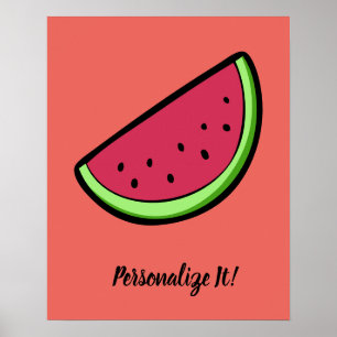 Vattenmelonsegment Poster