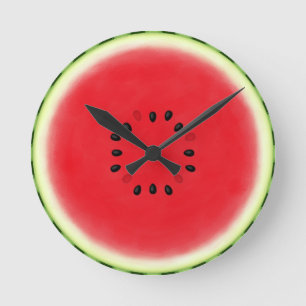 Vattenmelonsegment Rund Klocka