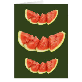 Vattenmelonsegment rundade trianglar hälsningskort