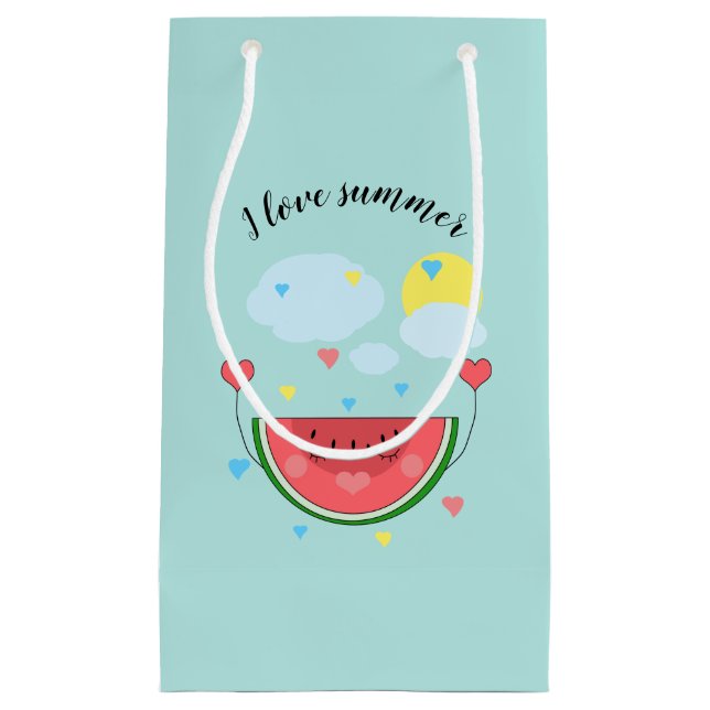 Vattenmelonsegment, text, "I kärlek sommar" (Framsidan)