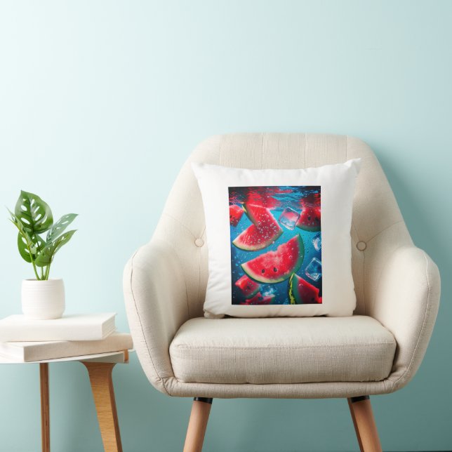 Vattenmelonsegment under vatten - Uppfräschning Kudde (Stol)