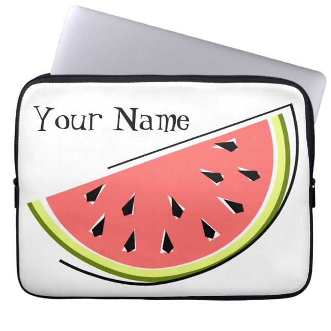 Vattenmelonsegmentet Namn laptop sleeve (Framsidan)