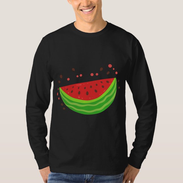 Vattenmelonsegmentfrukt T Shirt (Framsida)