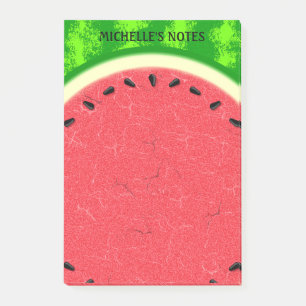 Vattenmelonsegmentsfrukt med Rind Post-it Block