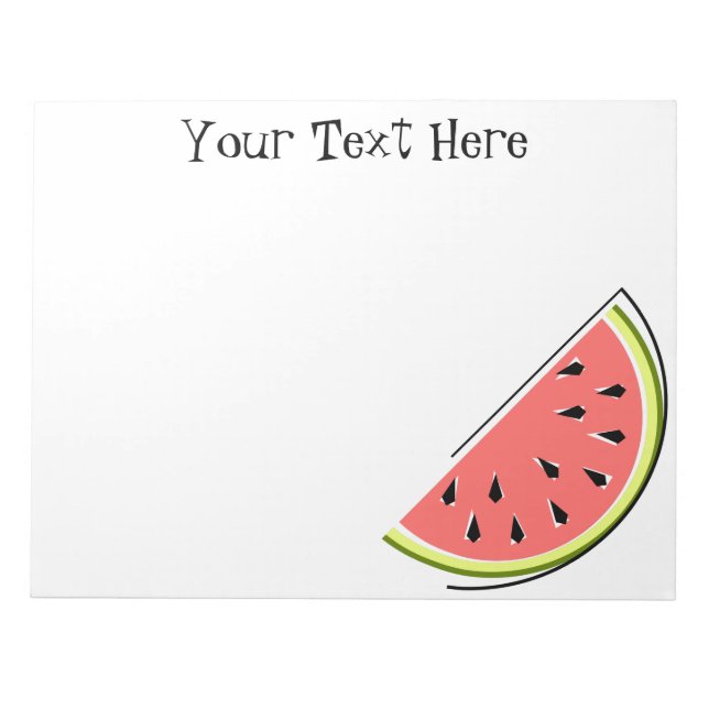 Vattenmelonsegmenttext Anteckningsblock (Framsida)