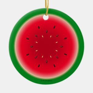 Vattenmelonskiva Julgransprydnad Keramik