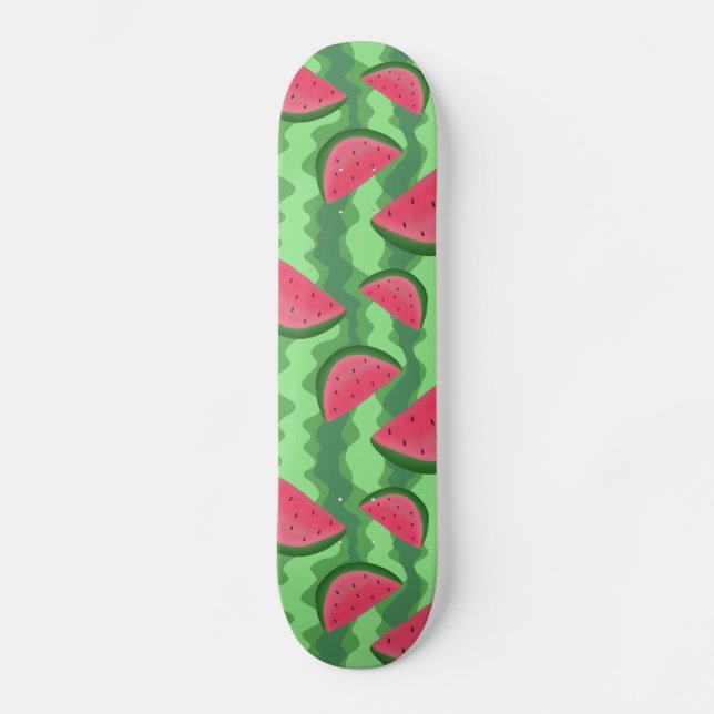 Vattenmelonskivamönster Mini Skateboard Bräda 18,7 Cm (Framsida)