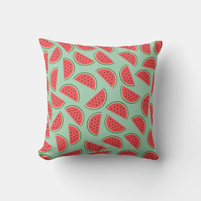 Vattenmelonskivor Mönster Fruit Kudde (Framsida)