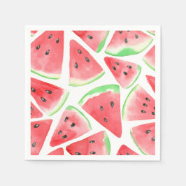 Vattenmelonskivor mönster pappersservett