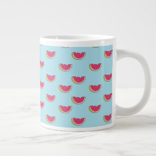Vattenmelonskivor på Teal Mönster Jumbo Mugg