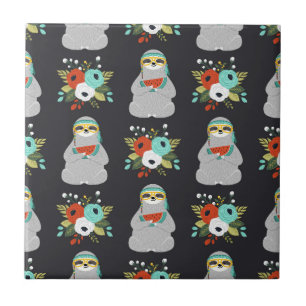 VattenmelonSlothmönster Kakelplatta