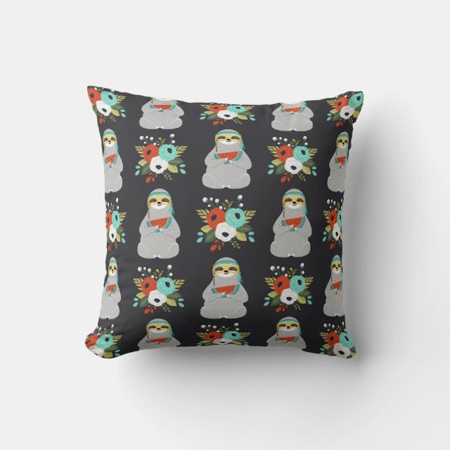 VattenmelonSlothmönster Kudde (Framsida)