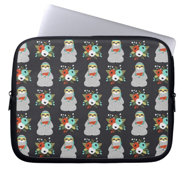 VattenmelonSlothmönster Laptop Fodral (Framsidan)