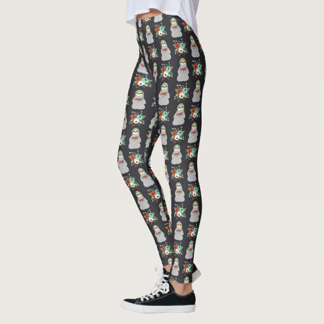 VattenmelonSlothmönster Leggings (Vänster)