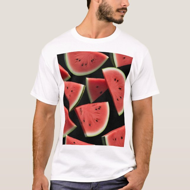 Vattenmelonsskiva Estetik T Shirt (Framsida)