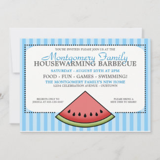 Vattenmelonsskiva Familj Husvärmningsinbjudningar Inbjudningar