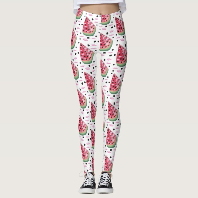 Vattenmelonstjärna  leggings (Framsida)