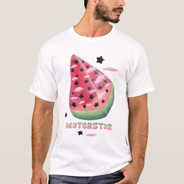Vattenmelonstjärna  t shirt (Framsida)