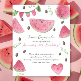 Vattenmelontid Kapsel 1:a födelsedag Poster