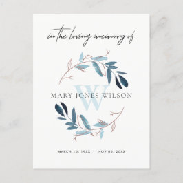 VATTENMEMORIELLT TACK AV ROSA FOLIAGE INBJUDAN VYKORT