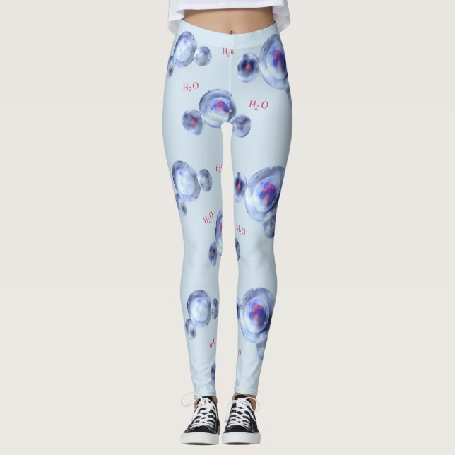 Vattenmolekylar Leggings (Framsida)