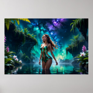 Vattennymf från den galaktiska sjön poster