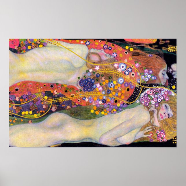 Vattennymfer 2 | Gustav Klimt | Poster (Framsidan)