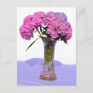 Vattenområden för rosa av lila blommigt av elegant vykort
