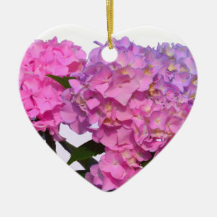 Vattenområden för rosa av lila blommigt elegant julgransprydnad keramik