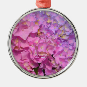 Vattenområden för rosa av lila blommigt elegant julgransprydnad metall