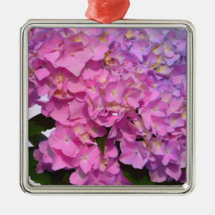 Vattenområden för rosa av lila blommigt elegant julgransprydnad metall
