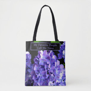 Vattenområden med djup lila blommigt periwinkle-va tygkasse